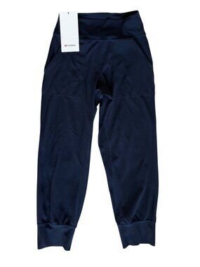 Lululemon Pant Size 4 Align Jogger Crop 23" True Navy Blue Side Pockets W6ATAS